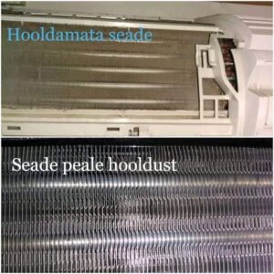 Seade enne süvapesu ja peale süvapesu.